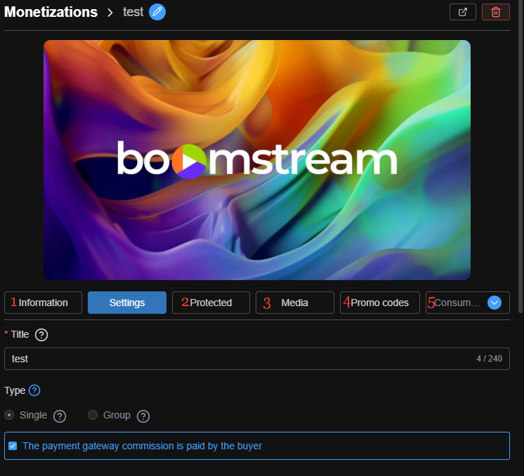 Additional paid access tabs: Information, Security, Media, and Promo Codes
