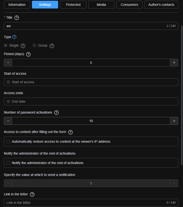 Data Collection additional settings: Collection Mode and Allow Download