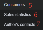 Additional paid access tabs: Consumers, Sales Statistics, and Author Contacts