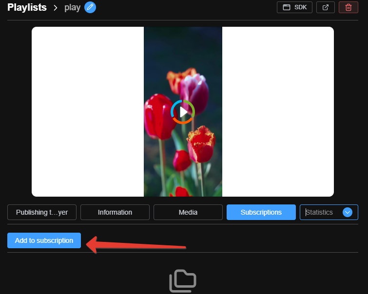 Managing playlist access restrictions in the Subscriptions tab