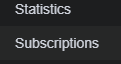 Playlist card settings showing Covers, Statistics, and Subscriptions tabs
