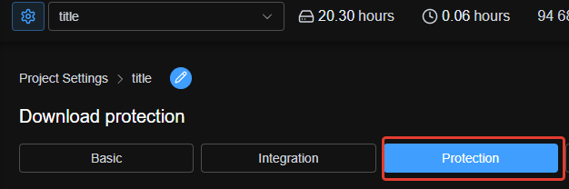 Boomstream Protection tab location